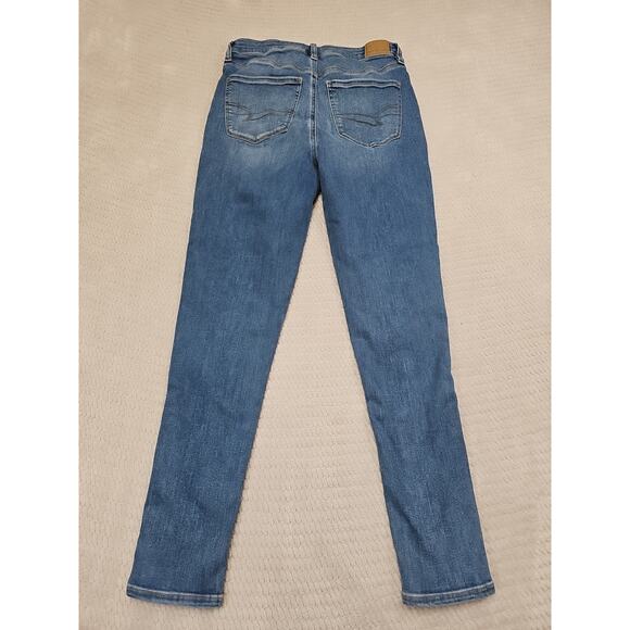 American Eagle Jeans Womens 8 Short Super High Rise Jegging Next Level Stretch - Picture 8 of 9